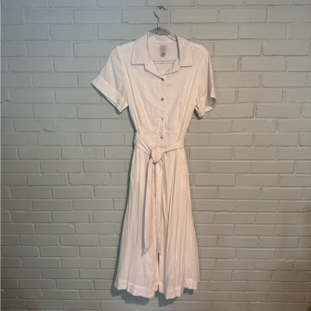 Joie White Midi Shirt Dress